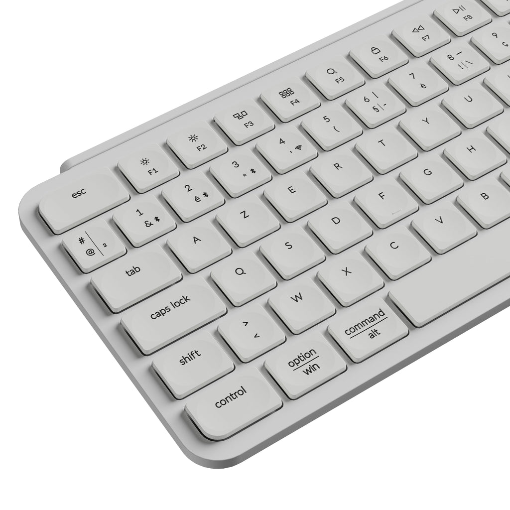 Keychron B1 Pro : clavier AZERTY français 75 %, blanc ivoire - vue complémentaire 2.