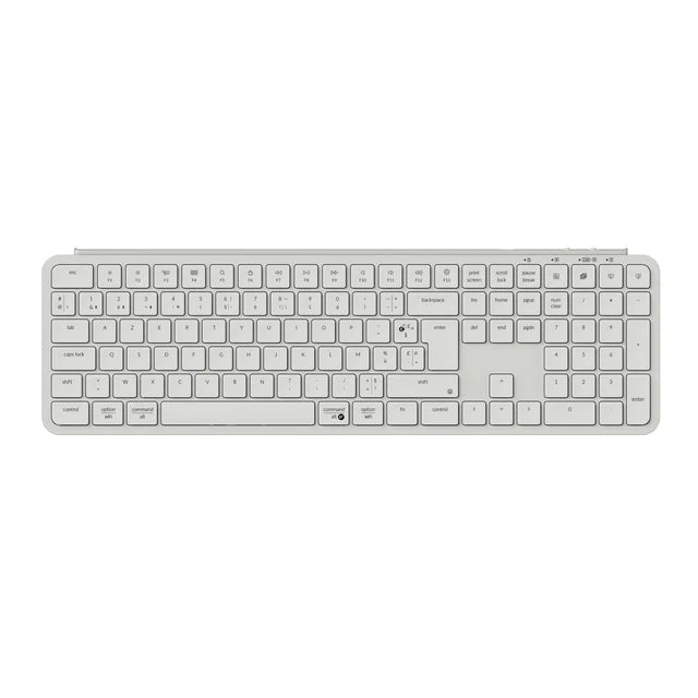 Keychron B6 Pro : clavier AZERTY français 100 %, blanc ivoire - vue principale 1.