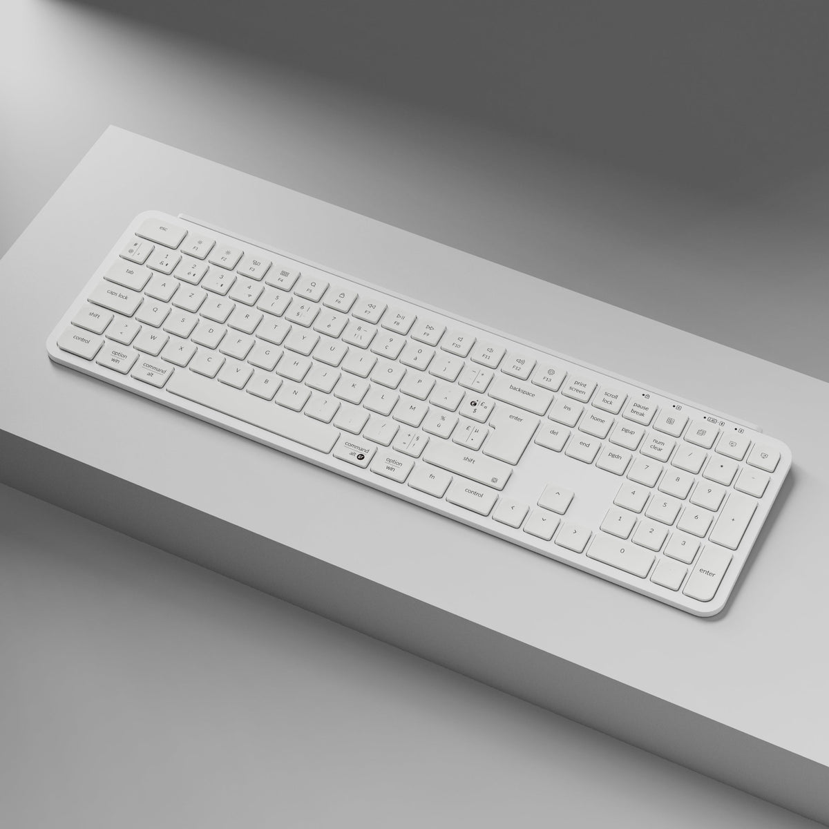 Keychron B6 Pro : clavier AZERTY français 100 %, blanc ivoire - vue complémentaire 2.