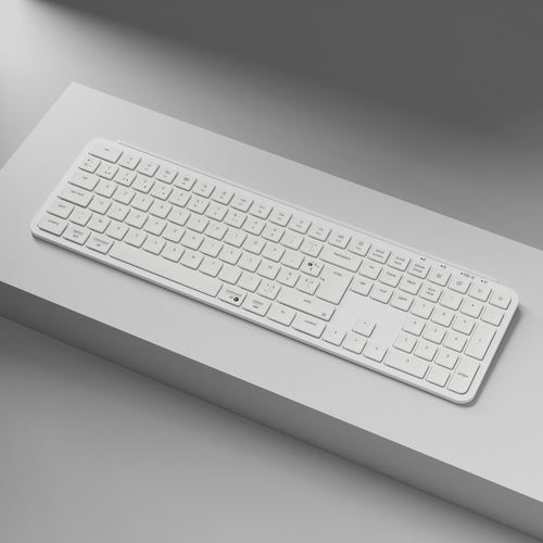 Keychron B6 Pro : clavier AZERTY français 100 %, blanc ivoire - vue complémentaire 2.