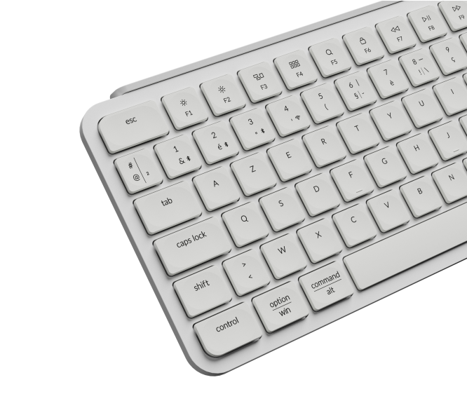Keychron B6 Pro : clavier AZERTY français 100 %, blanc ivoire - vue complémentaire 3.