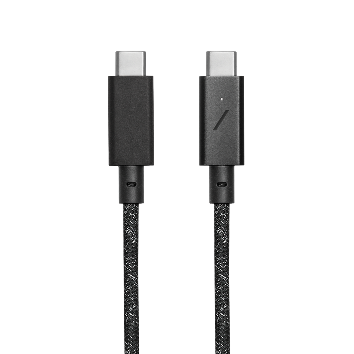 Détail des deux prises USB-C du Native Union Desk Cable Cosmos