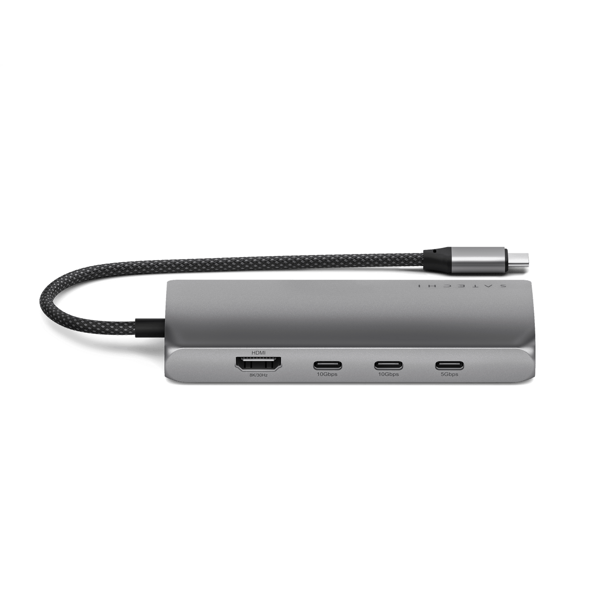Satechi Multiport V3 : adaptateur USB-C 8K avec Ethernet, gris sidéral - vue complémentaire 2.