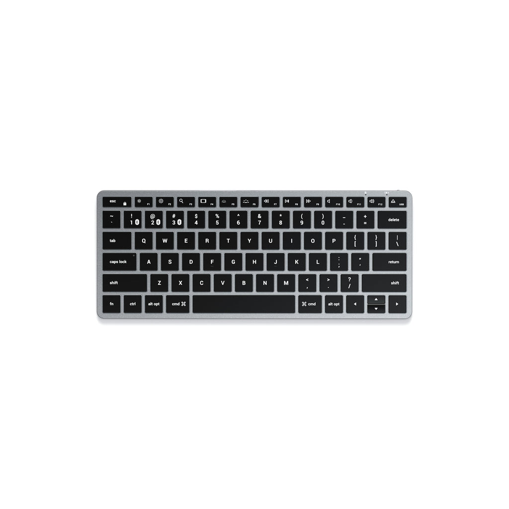Satechi Slim X1 : clavier QWERTY US rétroéclairé, gris sidéral - vue complémentaire 1.